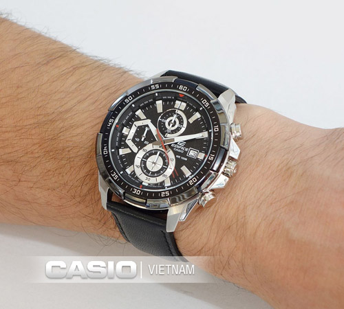 Đồng hồ nam Casio EFR-539L-1AVUDF Dây da đen chắc chắn bền màu
